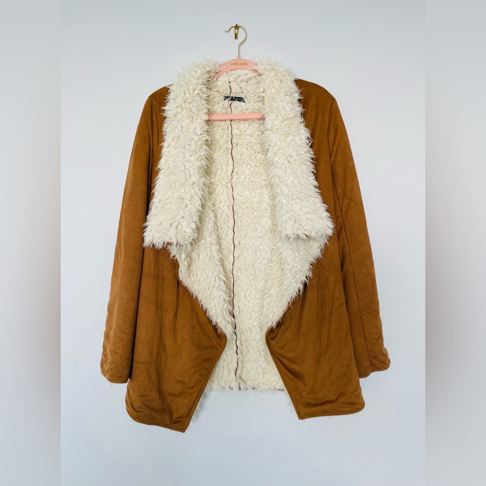 Vintage - Brandy Melville Faux Fur/Suede Coat (Size 0)